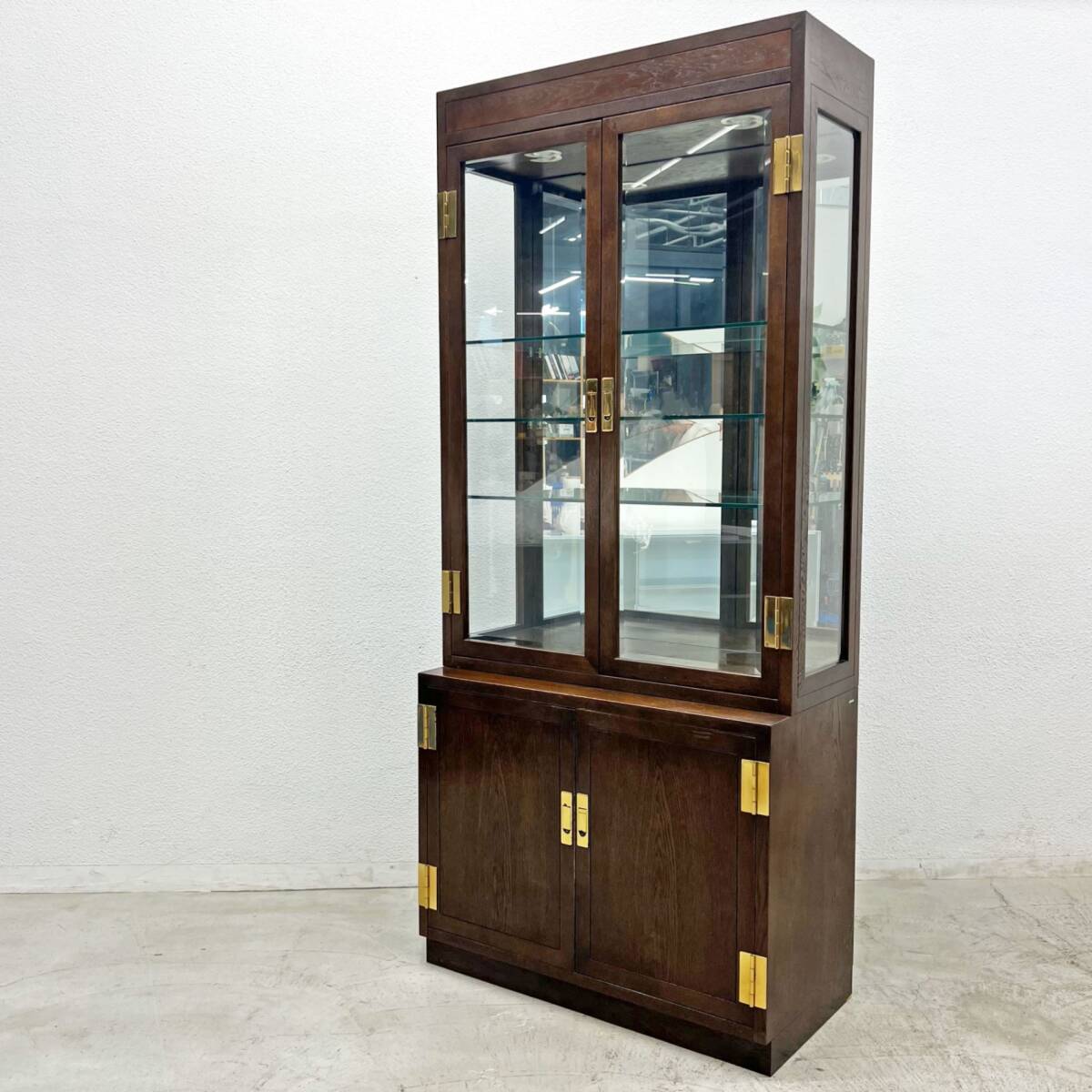 〓 カリモク karimoku ドマーニ domani モーガントン Morganton キュリオケース 食器棚 飾り棚 本棚拍卖