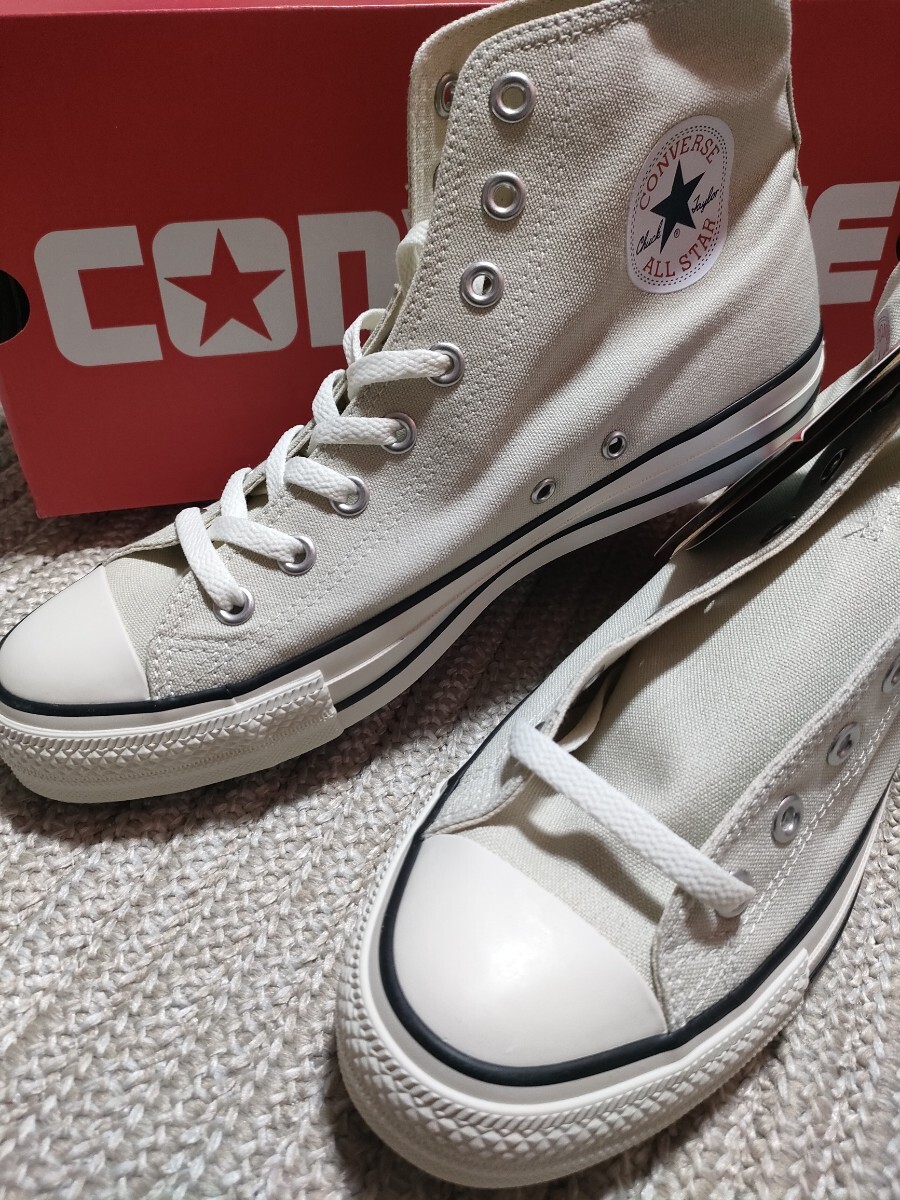 新品 CONVERSE ALL STAR HI 28cm ミルクホワイト REACT リアクト コンバース オールスター ハイ スニーカー ALLSTAR ニュアンスカラー拍卖