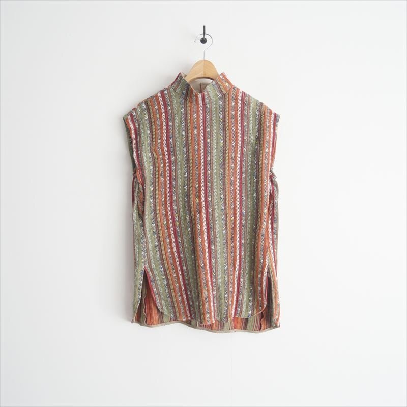 2023SS / Mame Kurogouchi マメクロゴウチ / Raschel Stripe Jersey Tops トップス 2 / MM23SS-JS050 / 2504-1243拍卖