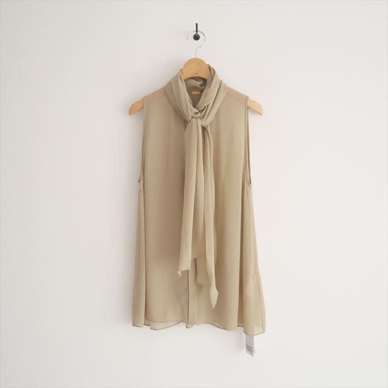 2024SS・人気完売品 / 未使用 / Lisiere / L'Appartement / Washable Silk No Sleeve Bowtie Blouse / 24050560513210 / 2506-0278拍卖