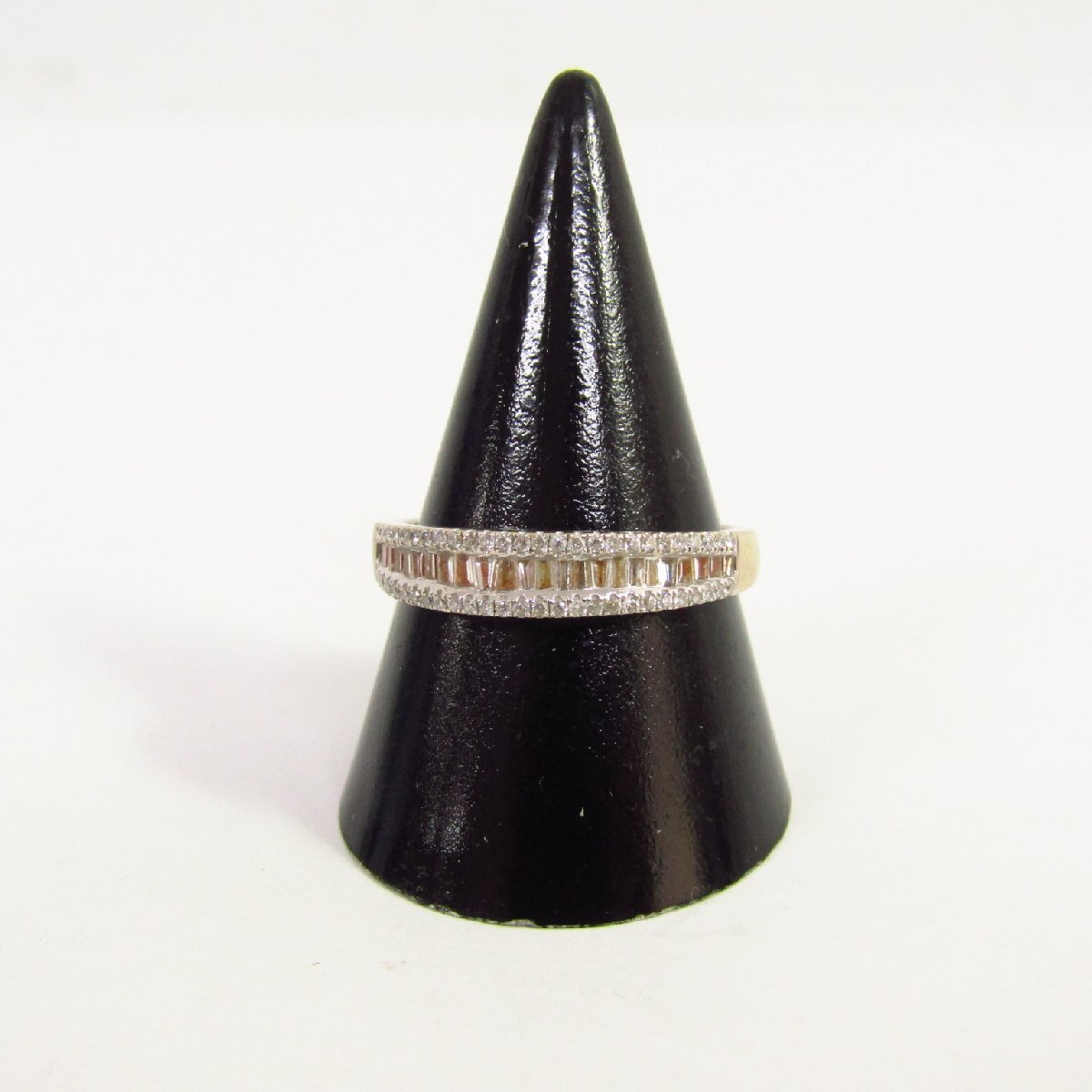 K18 WG ホワイトゴールド メレダイヤモンドリング 指輪 約14号 約2.4g ▼AC26253拍卖