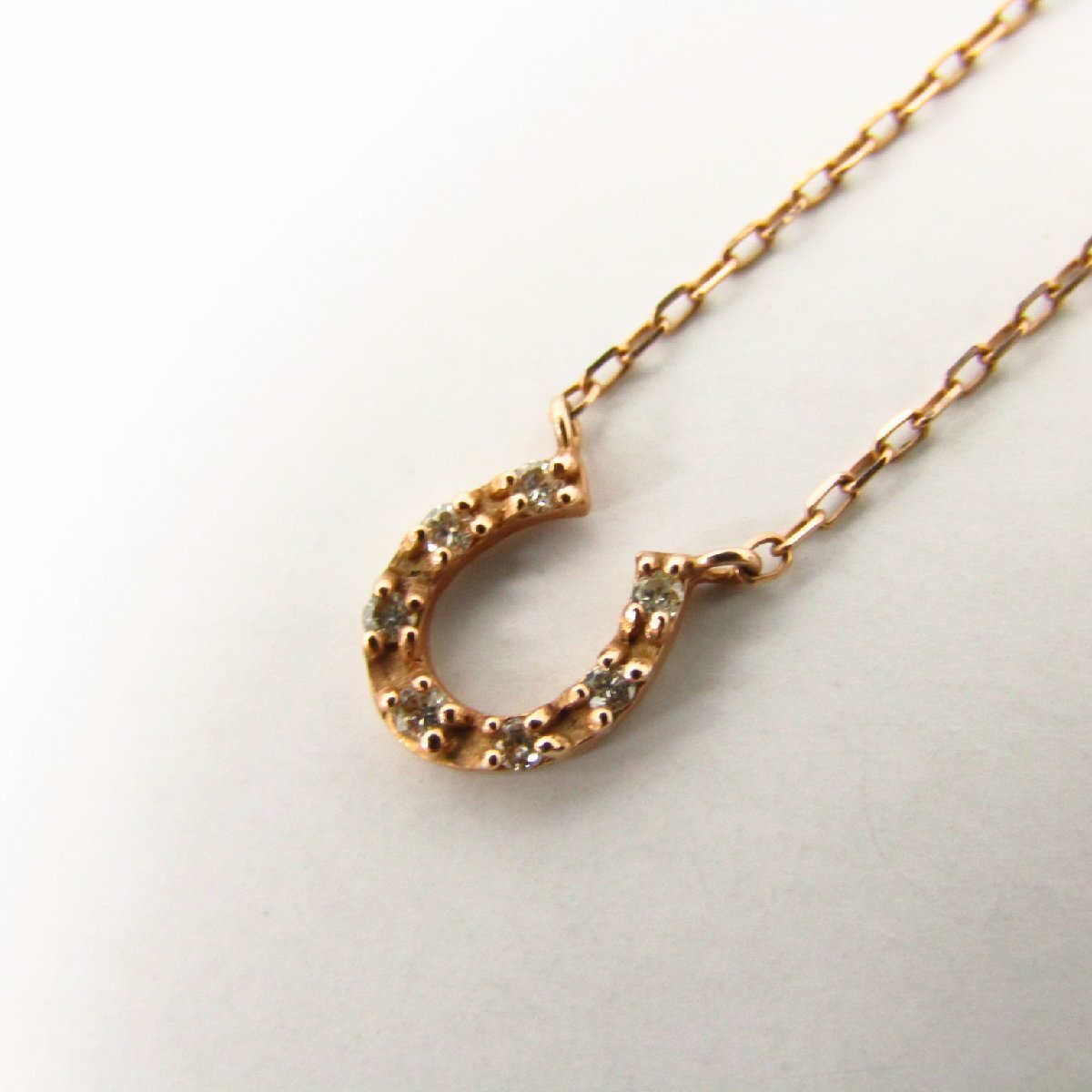 K10 金 メレダイヤモンドネックレス 0.03ct 約0.6g 約40cm ▼AC26270拍卖