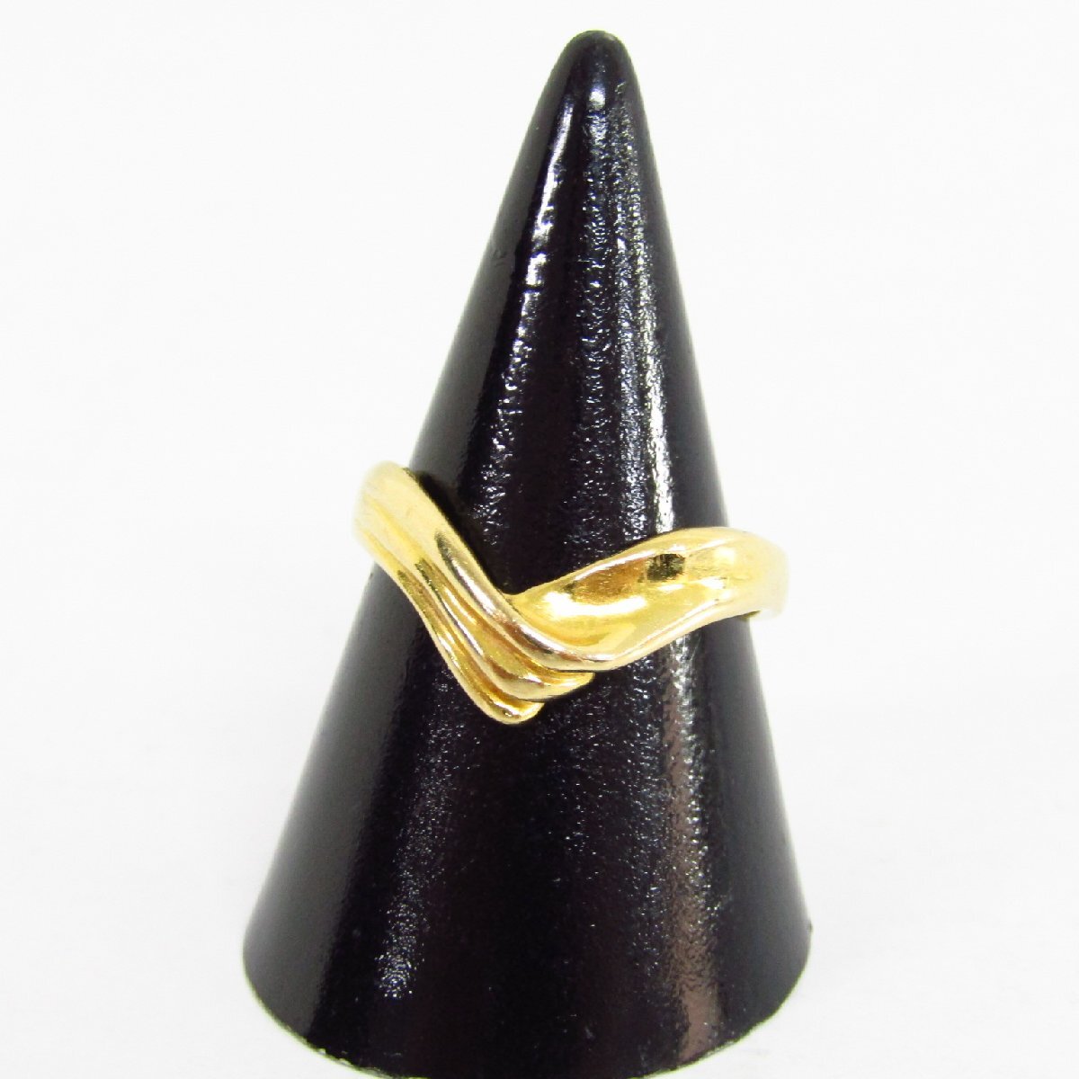 K18 金 ゴールド リング 指輪 約12号 約3.8g ▼AC26309拍卖