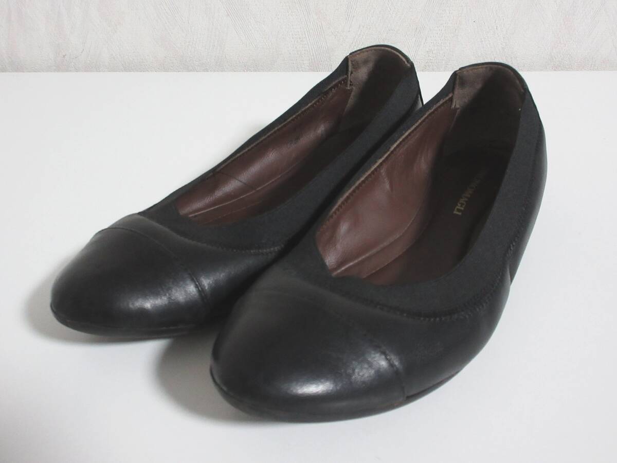 BRUNO MAGLI ブルーノマリ レザー フラットシューズ レディース 37 ブラック hj1473拍卖