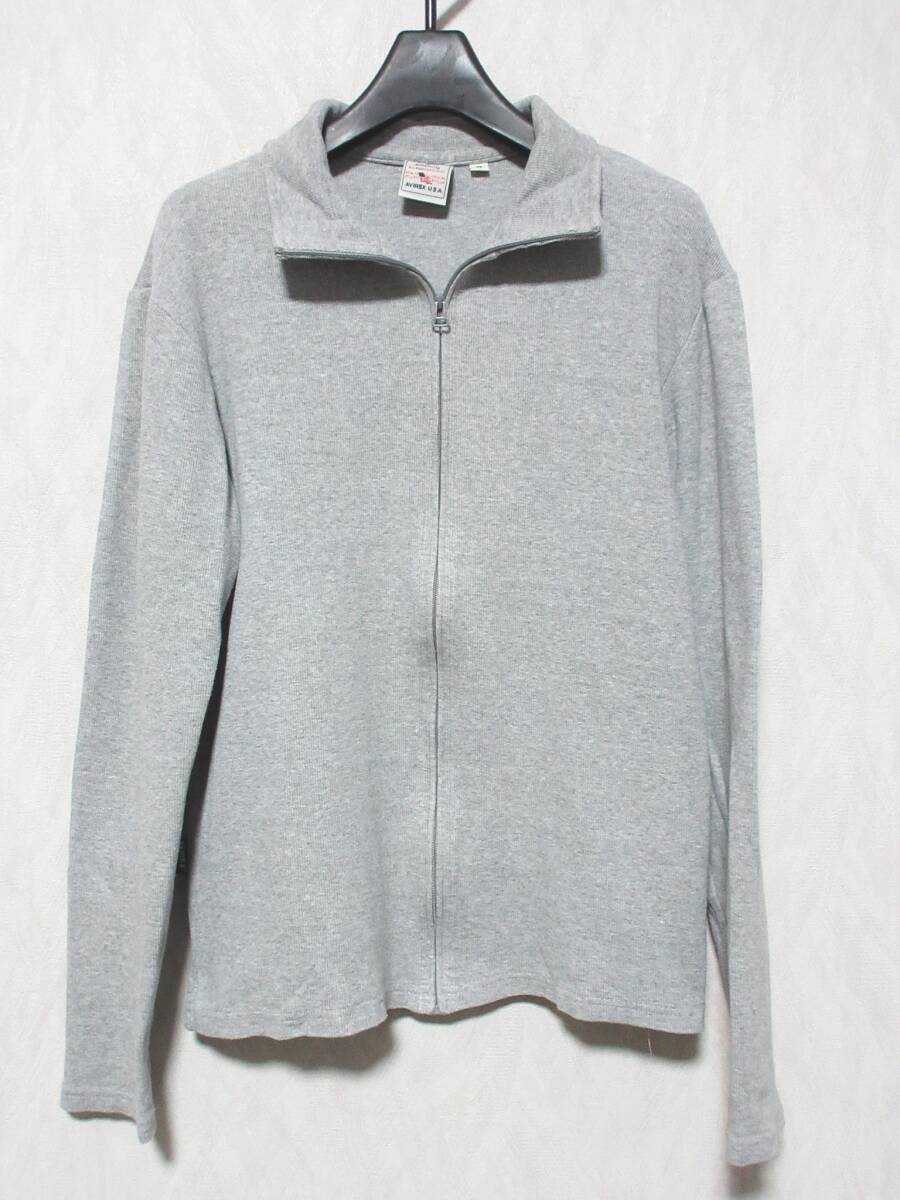 AVIREX アヴィレックス ジップ カーディガン ジャケット 6103042 メンズ M グレー yg7228拍卖