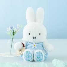 ★ミッフィー★ Flowermiffy★ 着せかえほわほわぬいぐるみジャスミン&着せかえお洋服 ジャスミンブルー アートフラワーセット拍卖