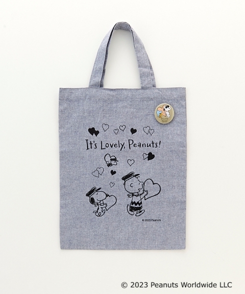 ★スヌーピー★阪急百貨店【うめだスヌーピーフェスティバル2023】限定★フラットトート(缶バッジ付き)★ラスト!♪拍卖