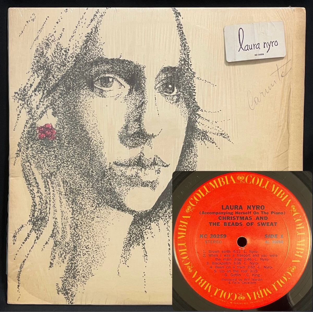 US-Original / KC規格初版!! レアShrink&Sticker! Laura Nyro ローラ・ニーロ / Christmas and the Beads of Sweat レコード LP ロック SSW拍卖