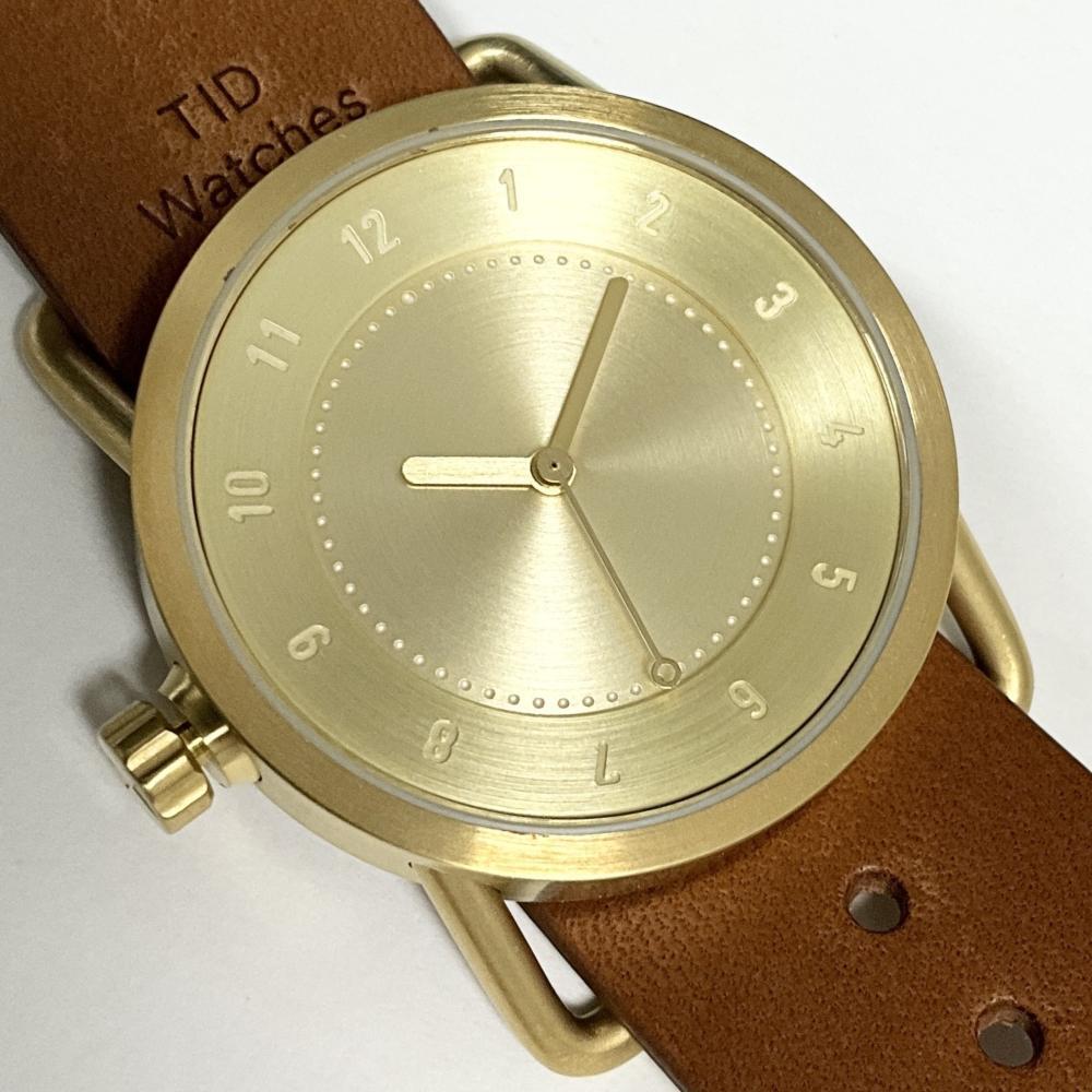 ティッド ウォッチズ 腕時計 TID Watches 10390904 レザー ブラウン ゴールド アナログ メンズ レディース ユニセックス 付属品なし拍卖