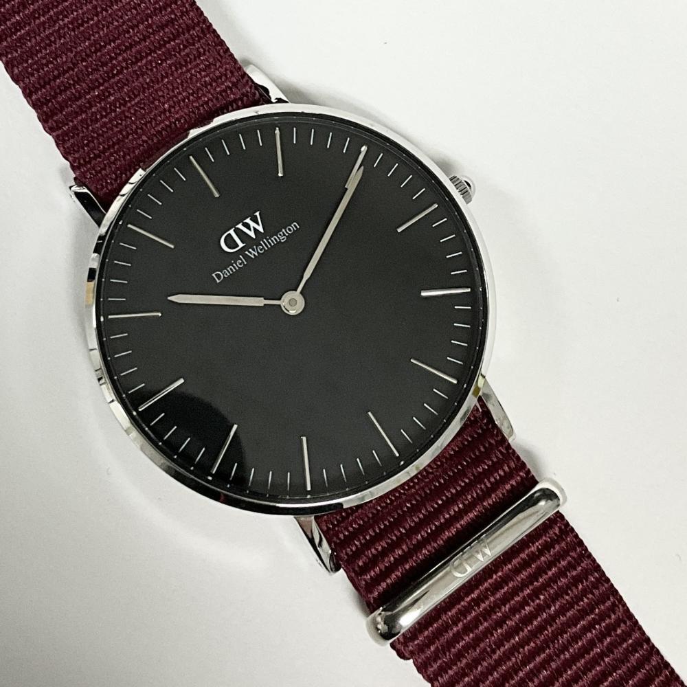 ダニエルウェリントン 腕時計 DANIEL WELLINGTON レディース クラシックロゼリン シルバー ブラック ワインレッド DW00100274 箱なし拍卖