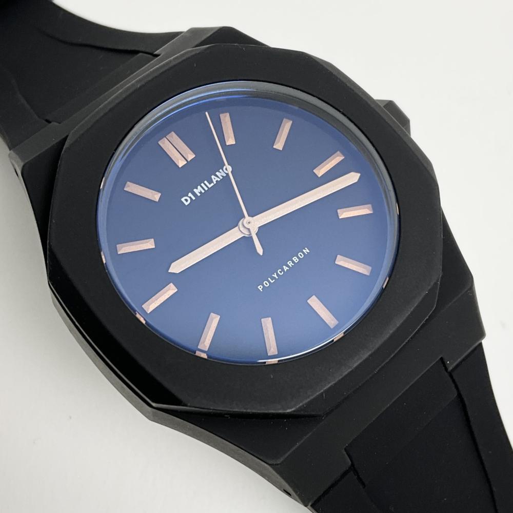 D1 MILANO ディーワンミラノ 腕時計 レディース メンズ ユニセックス ブラック POLYCARBON PCRJ03 アナログ ポリカーボン 付属品なし拍卖