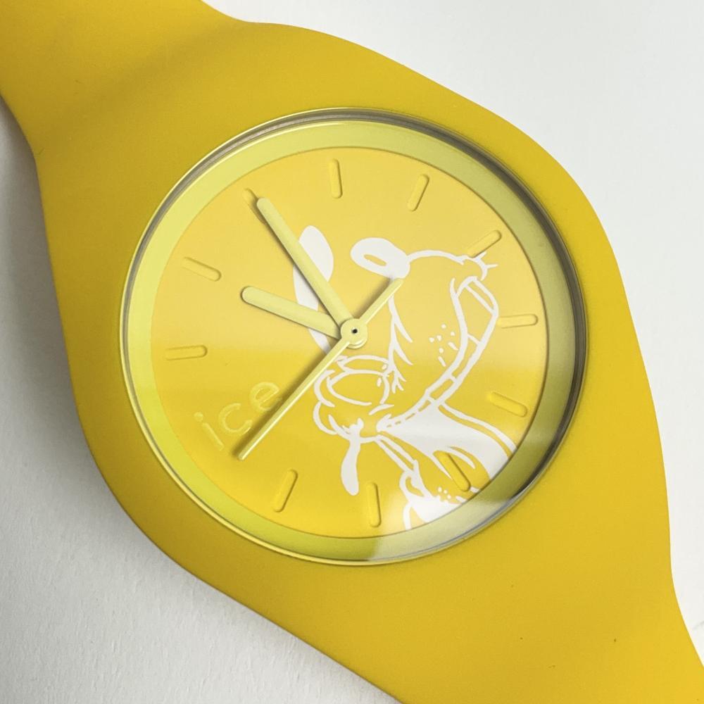 美品 アイスウォッチ 腕時計 ice watch 014772 Disney レディース ディズニー コレクション シンギング プルート イエロー M 箱なし拍卖