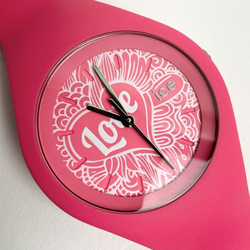 アイスウォッチ 腕時計 ice watch 001482 ピンク ハート LOVE ラバー シリコン レディース LO.PK.DO.S.S.16 スモール アナログ 付属品なし拍卖