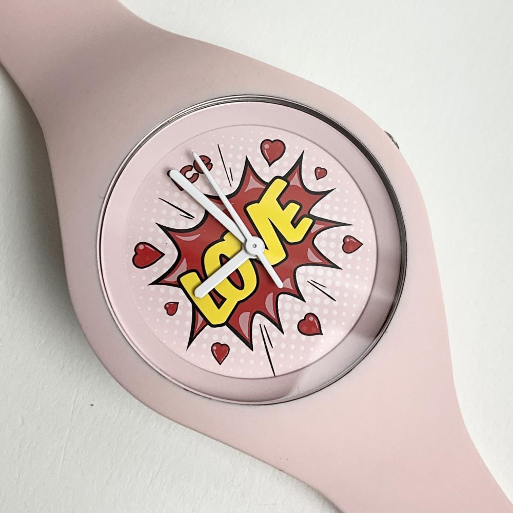アイスウォッチ 腕時計 ice watch 015268 ピンク レディース キッズ love スプラッシュ スモール シリコン アナログ 付属品なし拍卖