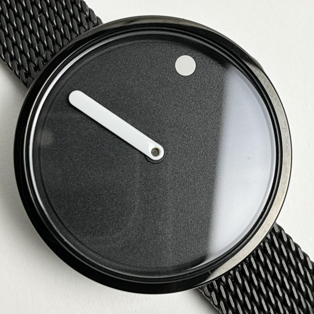 美品 PICTO ピクト 腕時計 43369 0112S ブラック ホワイト レディース アナログ メッシュベルト 付属品なし拍卖