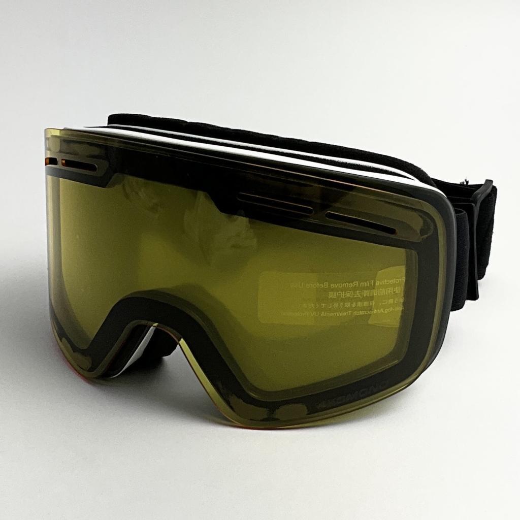 KOMONO スノーゴーグル コモノ snow goggles ダブルレンズ ホワイト イエロー ブラック スノーボード スキー ウィンター 処分 未使用品拍卖