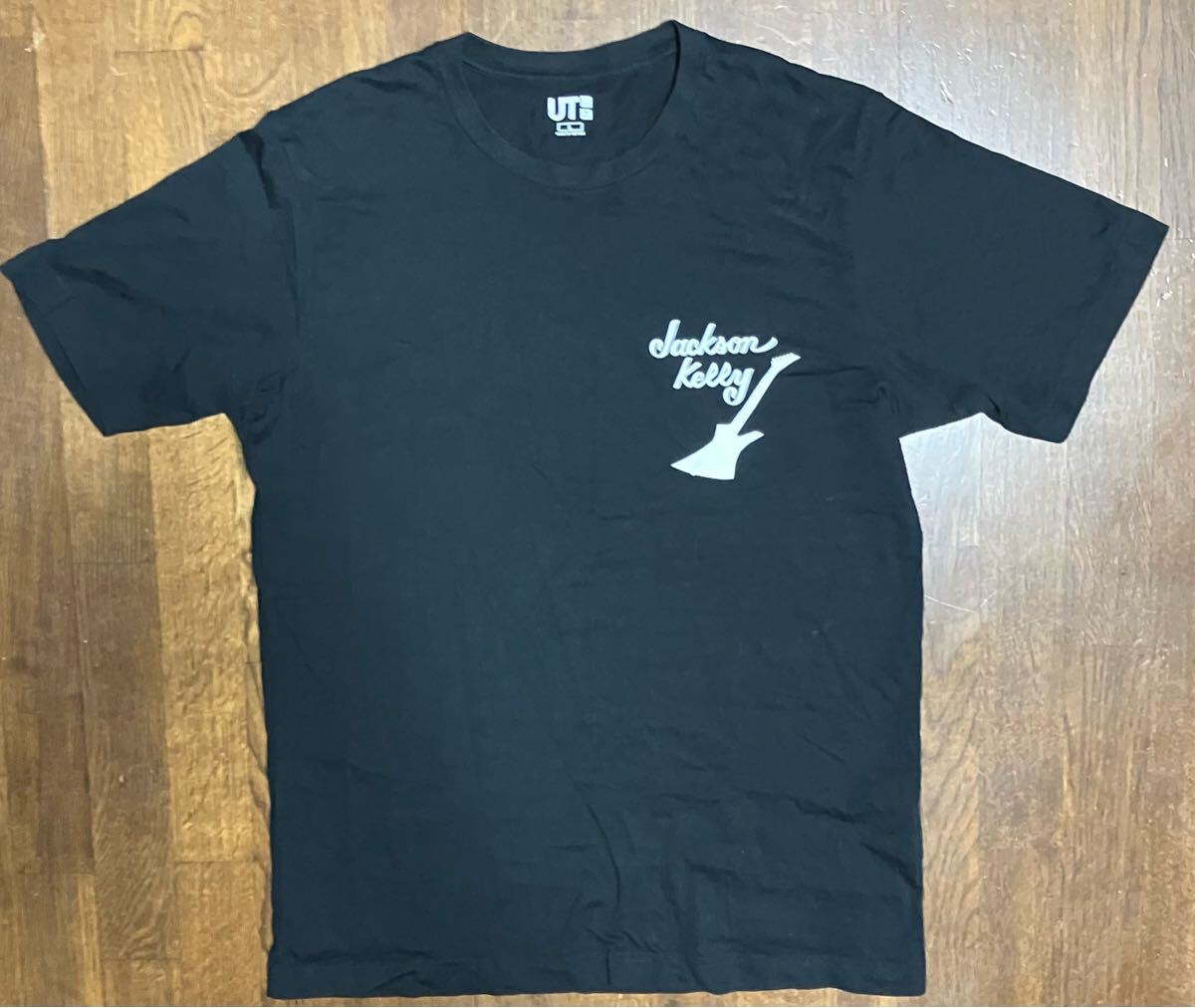 UNIQLOコラボJackson Kelly ギターグラフィック Tシャツ黒Lサイズ拍卖