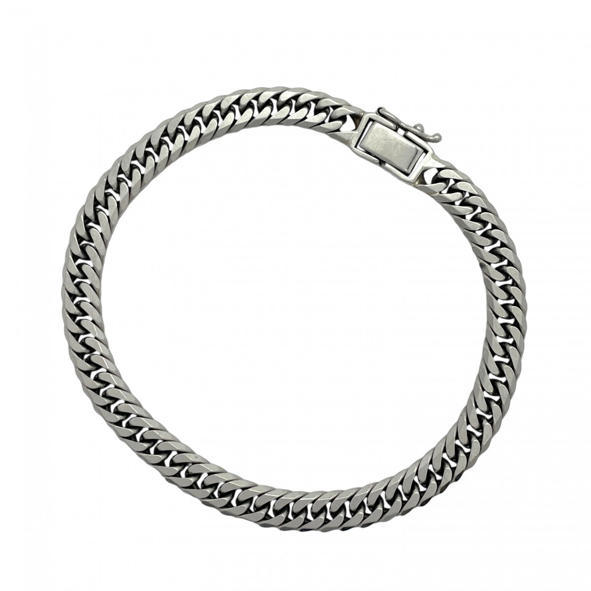 【5khe064】喜平 ブレスレット Pt850 プラチナ 6面 シングル 20.6cm 30.2g キヘイ【中古】メンズ レディース ユニセックス拍卖