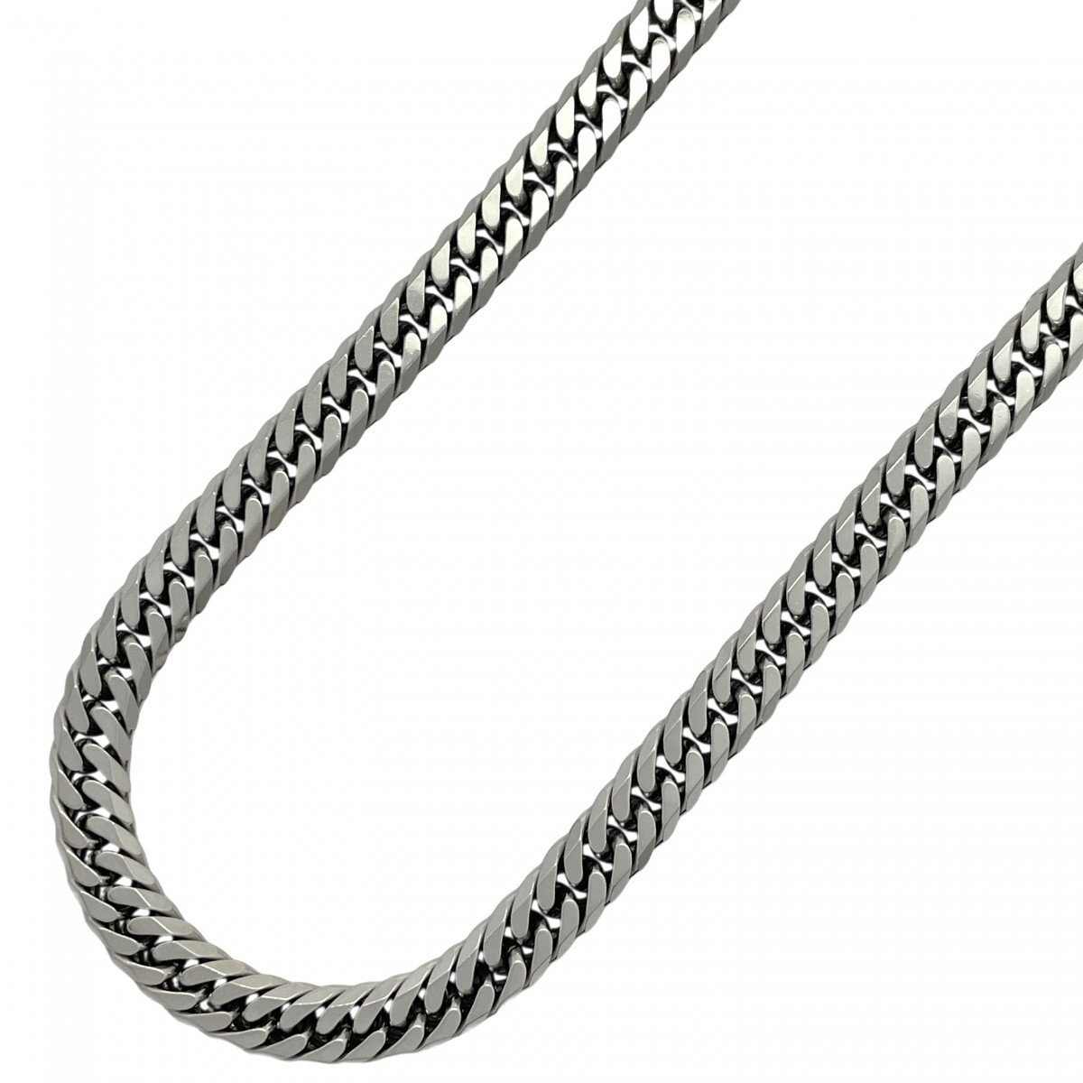 【5khe029】喜平 ネックレス Pt850 プラチナ 6面 ダブル 50.7cm 102.9g キヘイ【中古】メンズ レディース ユニセックス拍卖