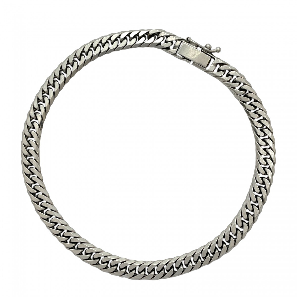 【5khe061】喜平 ブレスレット Pt850 プラチナ 6面 ダブル 20.5cm 20.4g キヘイ【中古】メンズ レディース ユニセックス拍卖