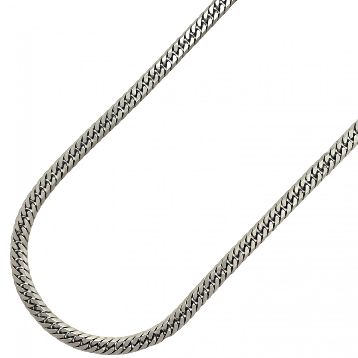 【5khe027】喜平 ネックレス Pt850 プラチナ 6面 ダブル 51.3cm 30.6g キヘイ【中古】メンズ レディース ユニセックス拍卖