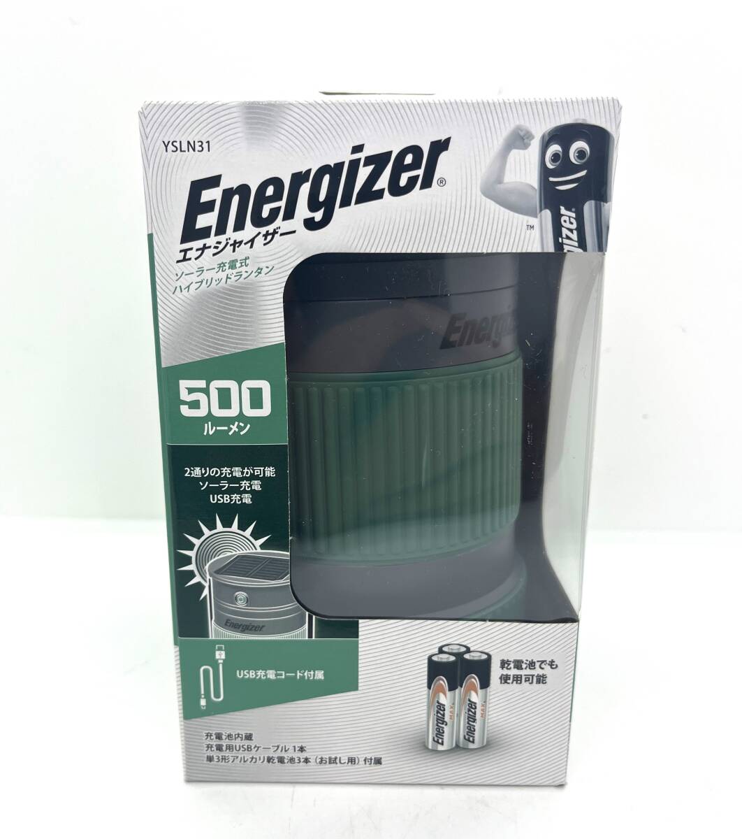 【新品・未使用】Energizer エナジャイザー ソーラー充電式ランタン 500ルーメン YSLN31 アウトドア 防災 LED/494②1394拍卖