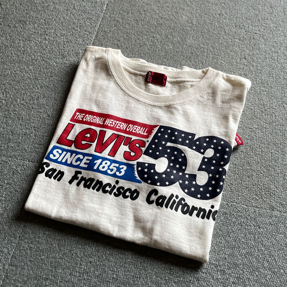 LEVI’S リーバイス Tシャツ ホワイト L 白 ロゴ かなりかっこいい!当時物 おそらく未使用 貴重拍卖