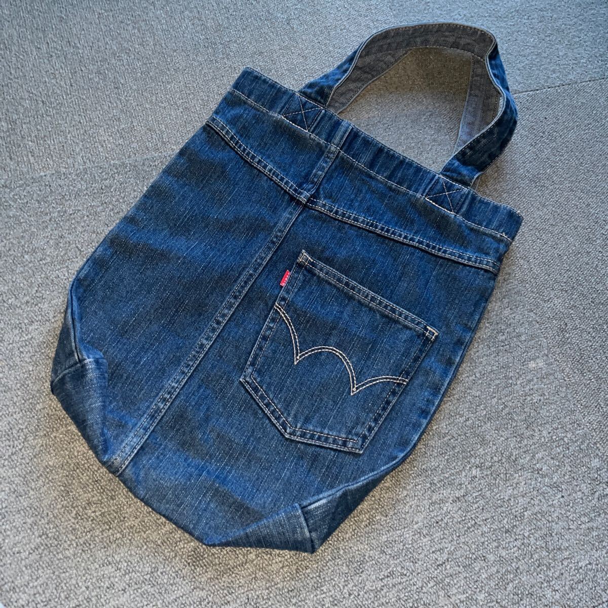 中古良品! トートバッグ エドウィン EDWIN デニムバッグ デニムトートバッグ 手提げバッグ 可愛い!拍卖