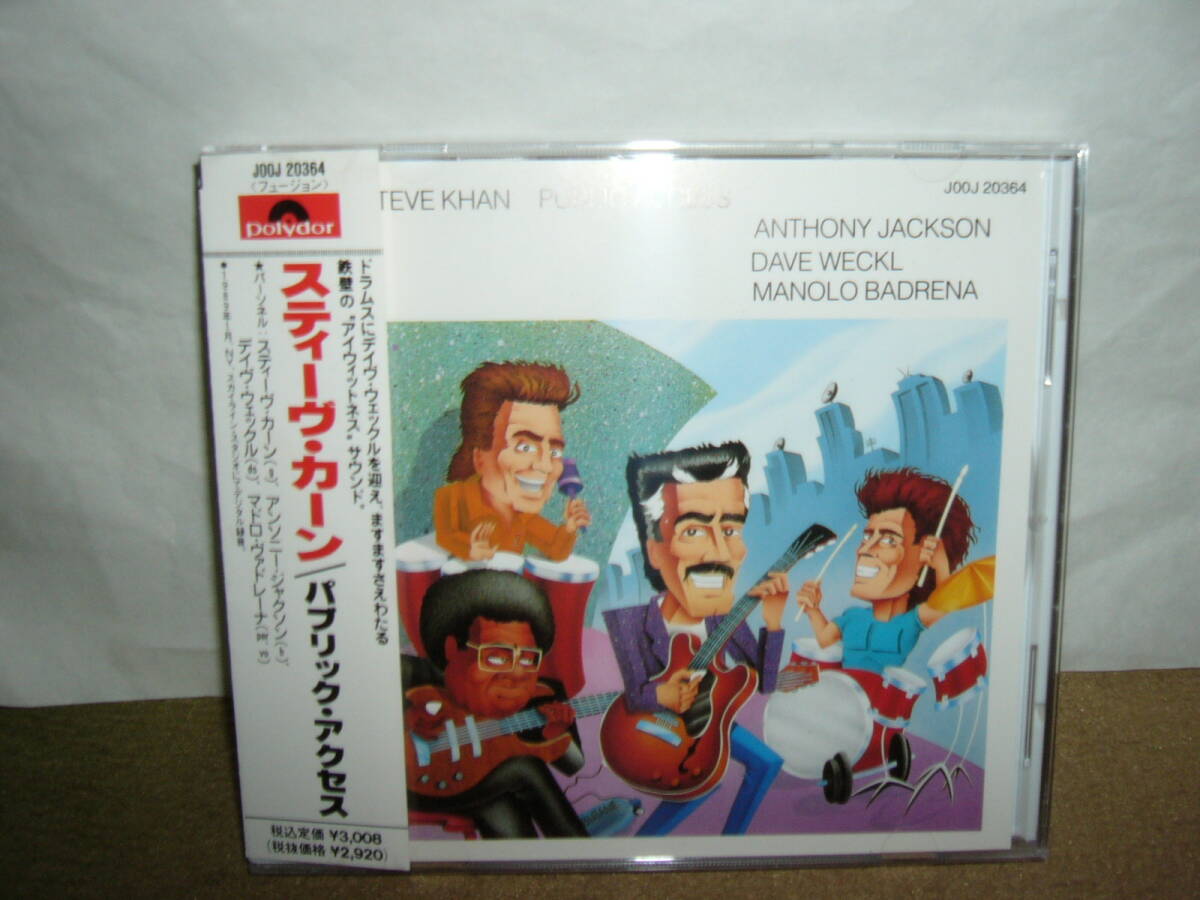 名手Dave Weckl/Anthony Jackson/Manolo Badrena参加 名手Steve Khan 大傑作「Public Access」国内盤中古。拍卖