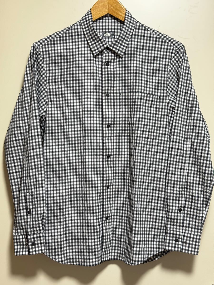 THE NORTH FACE L/S NEVADA SHIRT M アウトドア ギンガムチェック拍卖