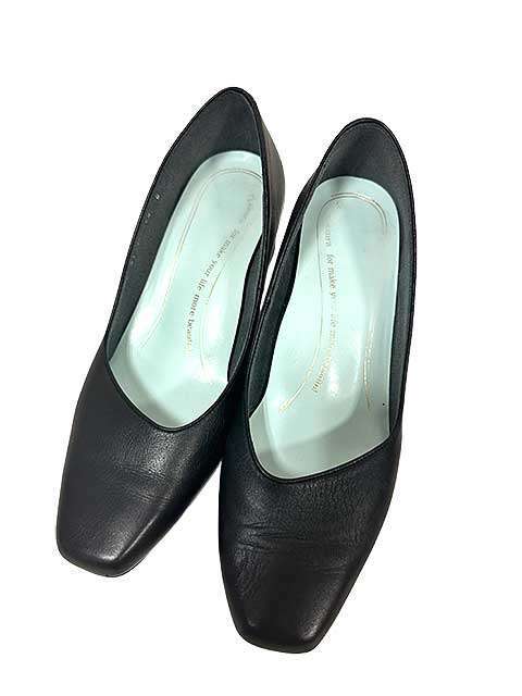 【中古】AKAKURA アカクラ 靴 パンプス レディース ブラック スクエアトゥパンプス 24cm_s-1087-r28拍卖