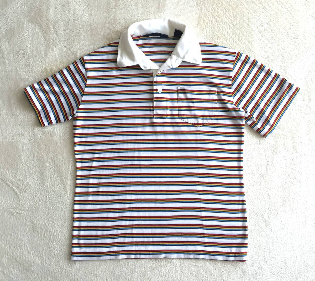 ◆ビンテージ Dee Cee Rappers ストライプ ポロシャツ ボーダー 70S 80S 古着 スケートボード サーフ拍卖