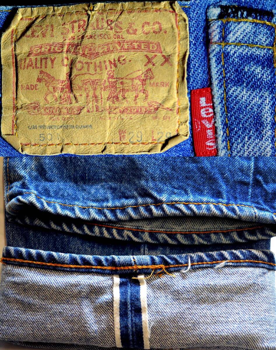 D411/LEVIS501赤耳 極上品!色落ち抜群!拍卖