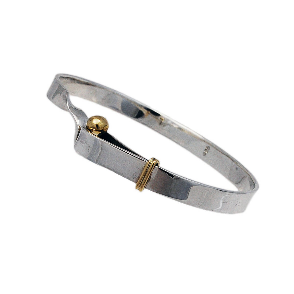 フックロック真鍮925シルバーバングル 925刻印あり GSB-004拍卖