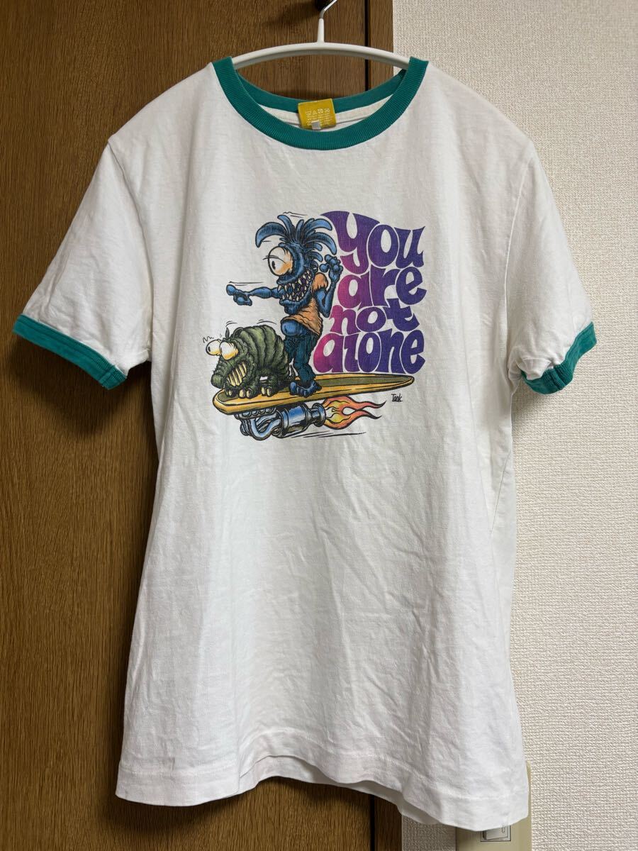 【レア/古着】リンガーTシャツ S GOOD LIFE in DESERT ビンテージ シングルステッチ レディース拍卖