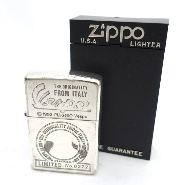 ★ ジッポ Piaggio Vespa 片面加工 1995年製 シリアル付き 欠品あり (0220526234)拍卖