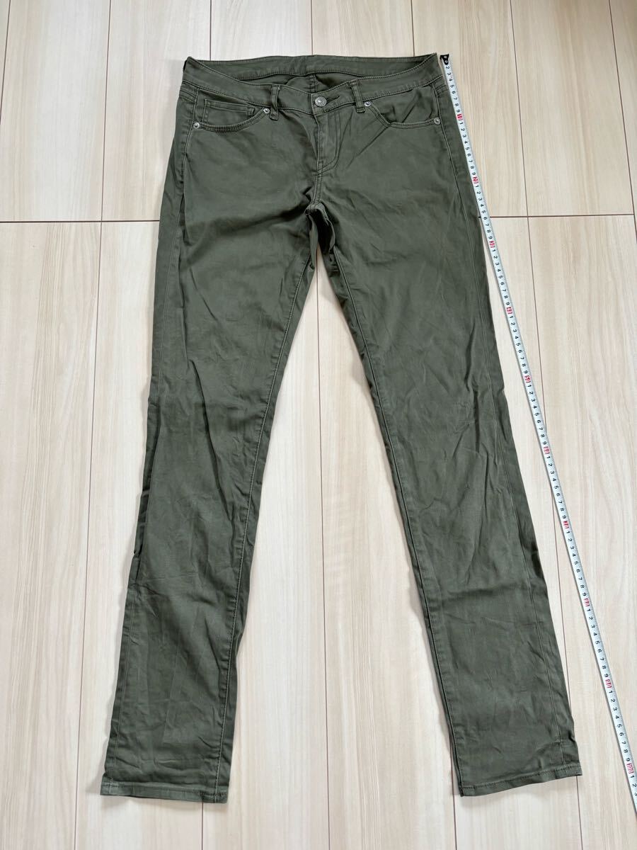 ◯(82)UNIQLO カーキ パンツ サイズ26(66cm)拍卖