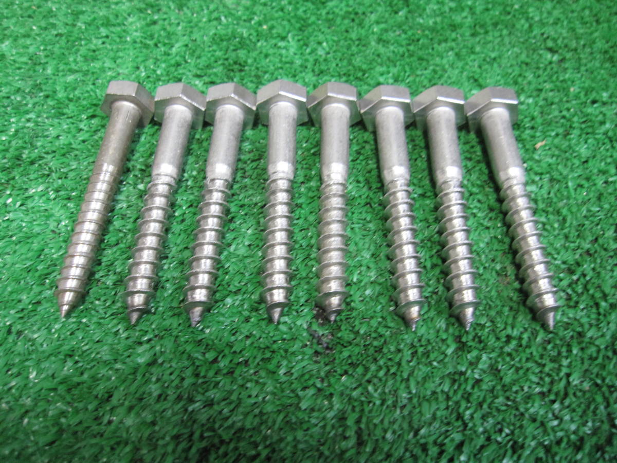 六角コーチスクリュー ステンレス 10x75ミリ 新品 8本で¥1000 送料¥185(クリックポスト)拍卖