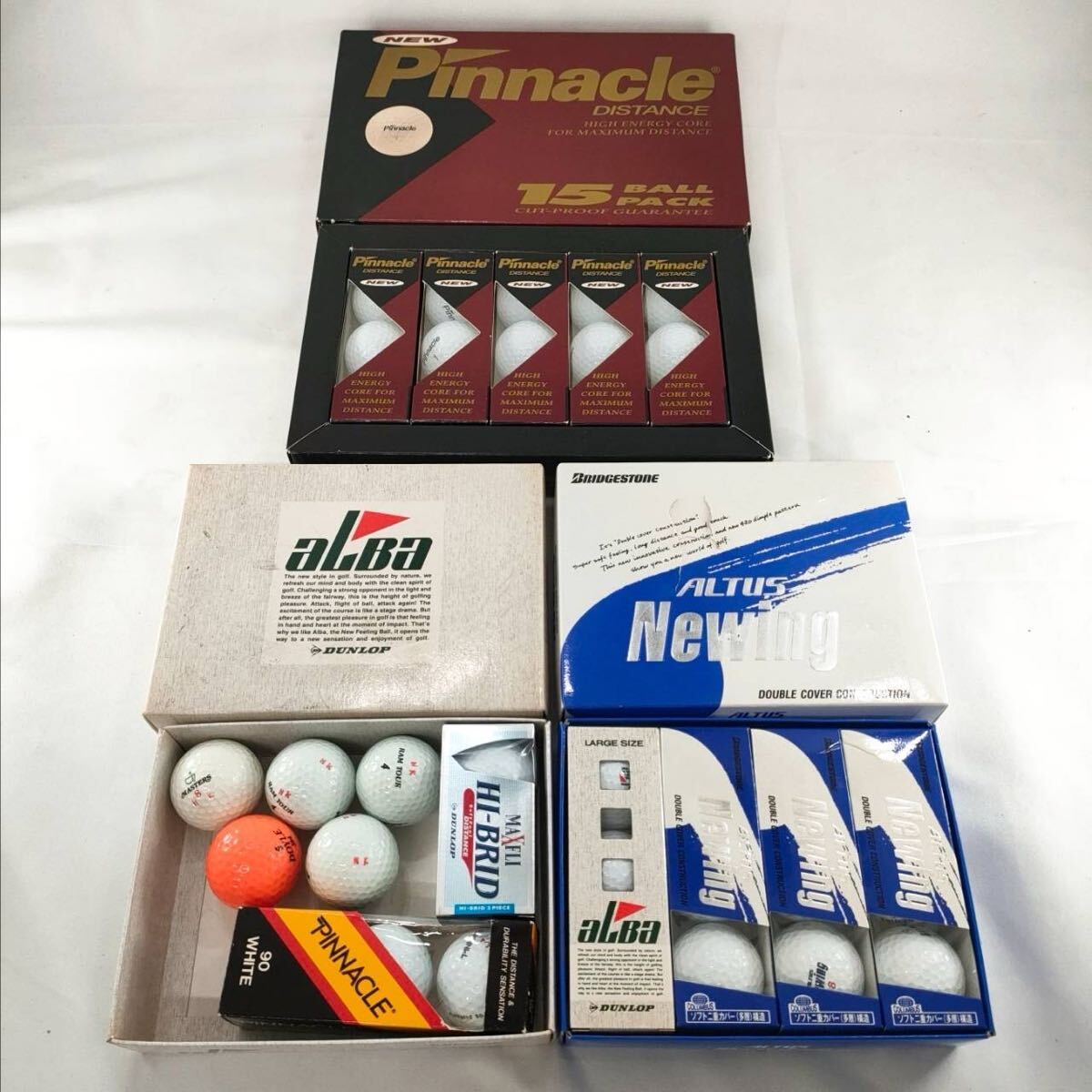 【未使用】DUNLOP ダンロップ ALTUS Newing Pinnacle ゴルフボール ホワイト スポーツ ボール ヴィンテージ 箱付き 新品拍卖