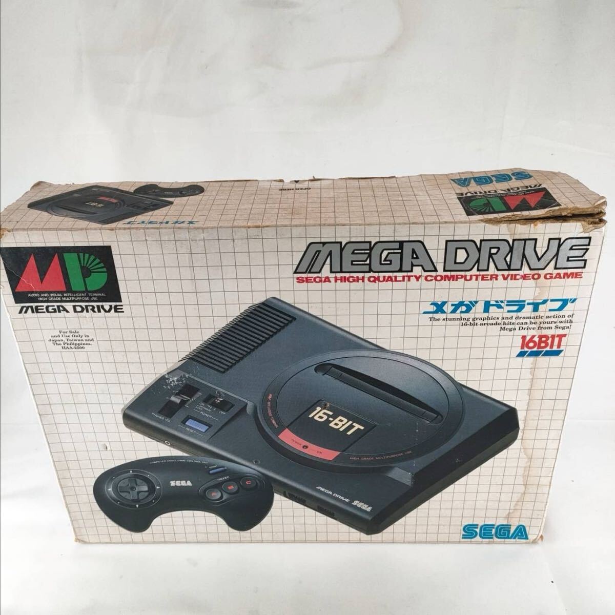 【レア】メガドライブ MEGA DRIVE 16BIT SEGA セガ レトロゲーム ヴィンテージ 家庭用ゲーム機 16-BIT 玩具 テレビゲーム 昭和レトロ拍卖