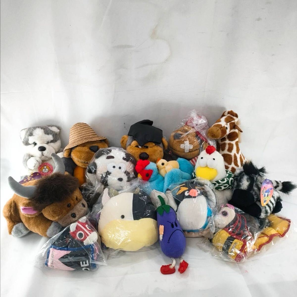 【レア】 非売品 ぬいぐるみ 大量まとめ 約15個 動物 アニマル 犬 ニワトリ 牛 キリン ペンギン ヴィンテージ 昭和レトロ おもちゃ 玩具拍卖