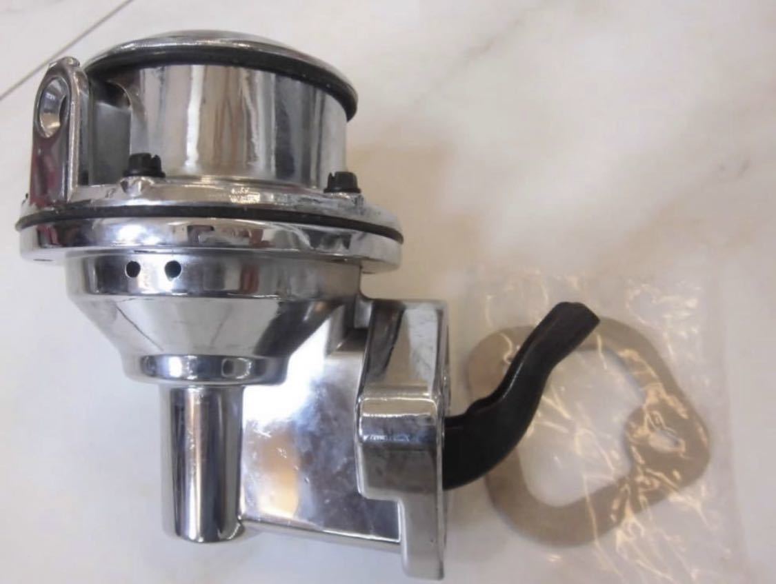 シボレースモールブロックエンジン用クロームフューエルポンプ新品。インパラ、ベルエア、カプリス、カマロ、コルベット、C10、シェベル拍卖