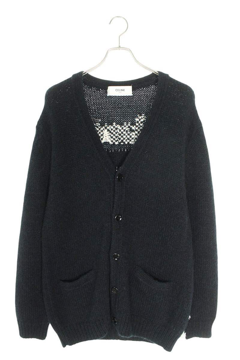 セリーヌ カーディガン 2AE8E528W サイズ:S デアフューチャーバックワッペンウールカーディガン 中古 BS55拍卖