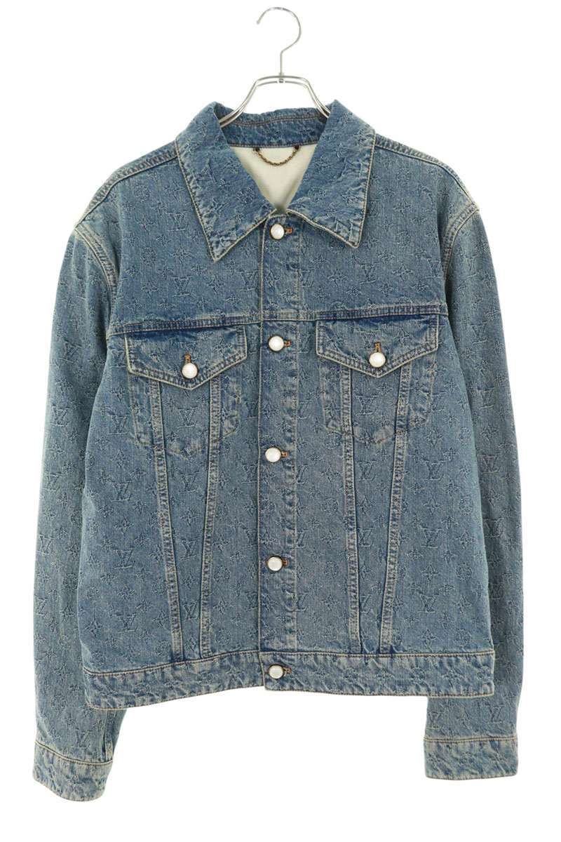 ルイヴィトン サイズ:52 RM251Q UZD HRA79W モノグラムパールボタンデニムジャケット 中古 SS13拍卖