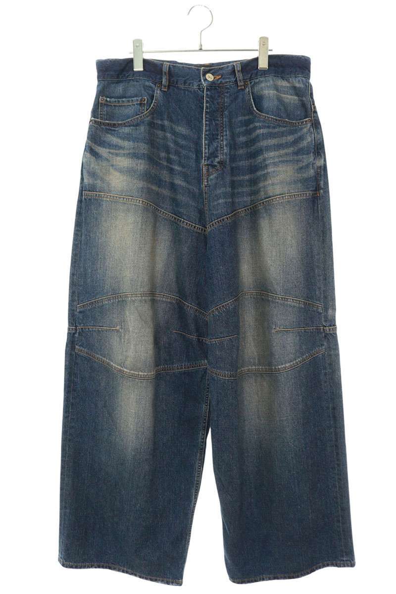 バレンシアガ サイズ:XS 814161 TRW62 ドローコードバギーデニムパンツ 中古 SS13拍卖