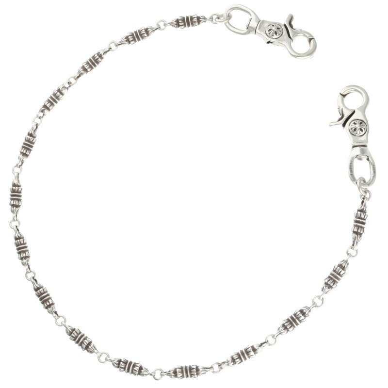 クロムハーツ ウォレットチェーン サイズ:ロング BARREL LONG-T 2クリップロングバレルリンク シルバーウォレットチェーン 中古 SS07拍卖