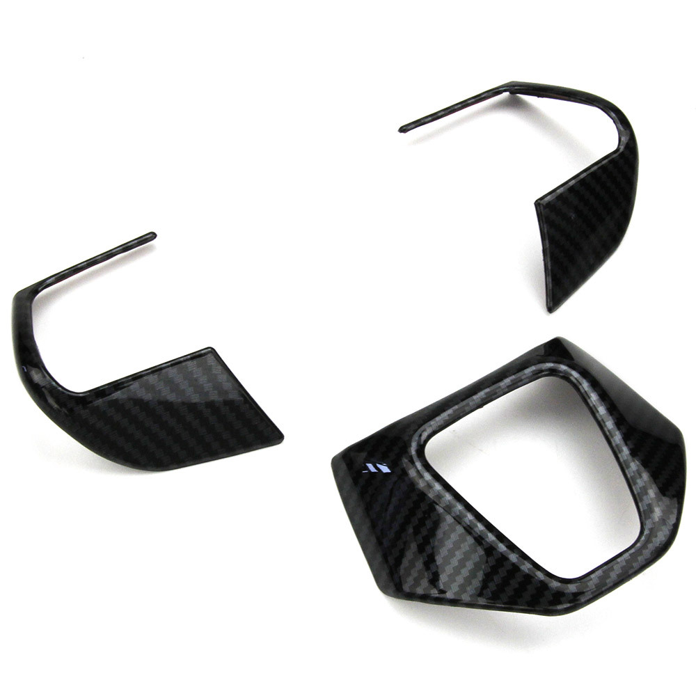 アルファード/ヴェルファイア40系 ステアリングガーニッシュ インテリアパネル カーボン調 3P拍卖