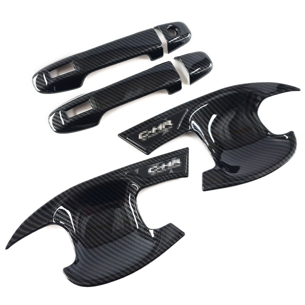 CHR C-HR ZYX10/NGX50 フロントドア用 ドアハンドルカバー プロテクターカバー ドアノブカバー ガーニッシュ 傷防止 カーボン調 6P@拍卖