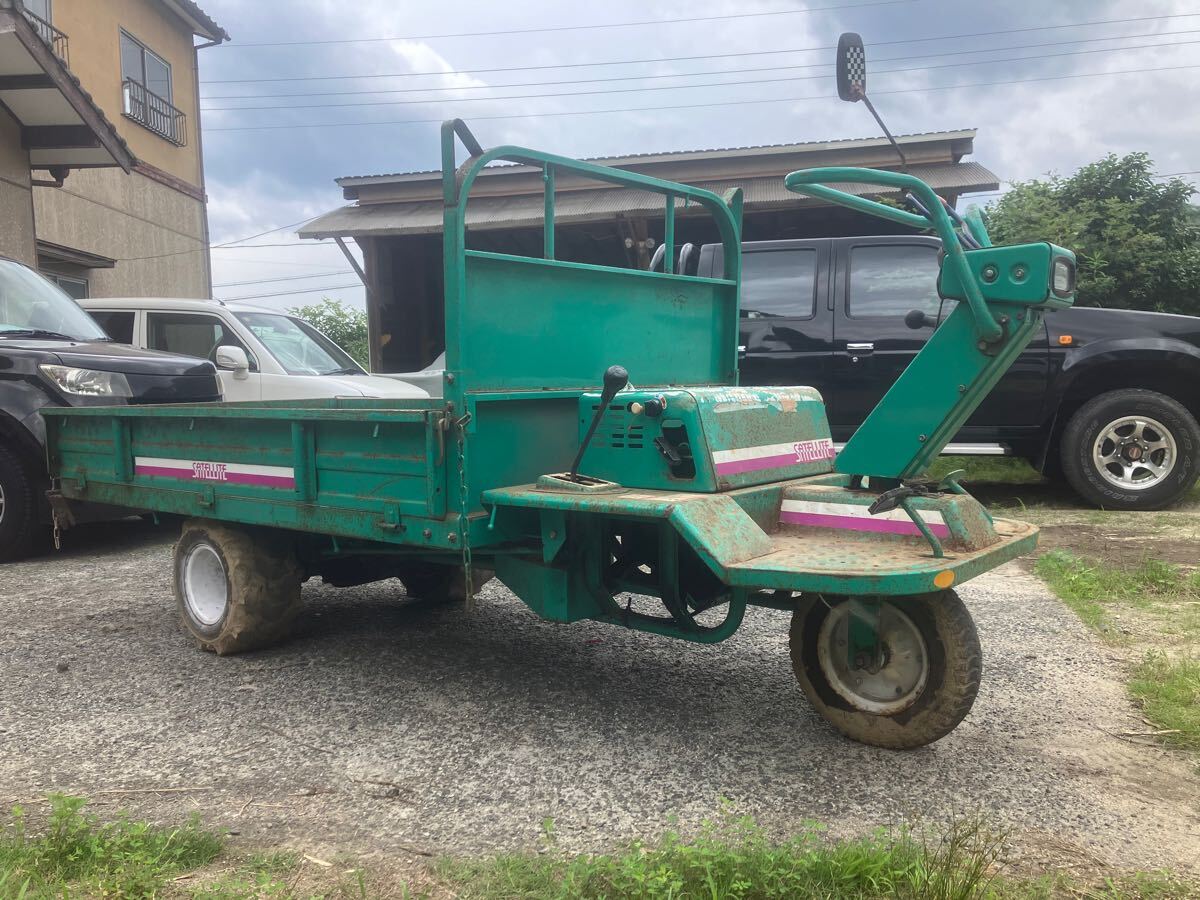 ◆セル一発始動! 好調! 筑水キャニコム 運搬車 ES633 ガソリン 最大積載量600kg バッテリー不用な リコイルスタート トップカー 三方開き拍卖