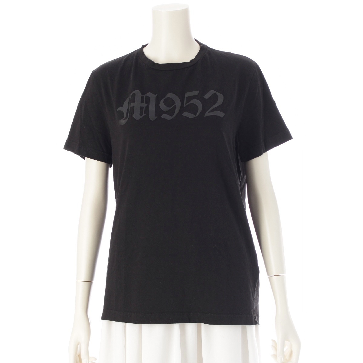 モンクレール コットン クルーネック プリント 半袖Tシャツ ブラック L【中古】拍卖